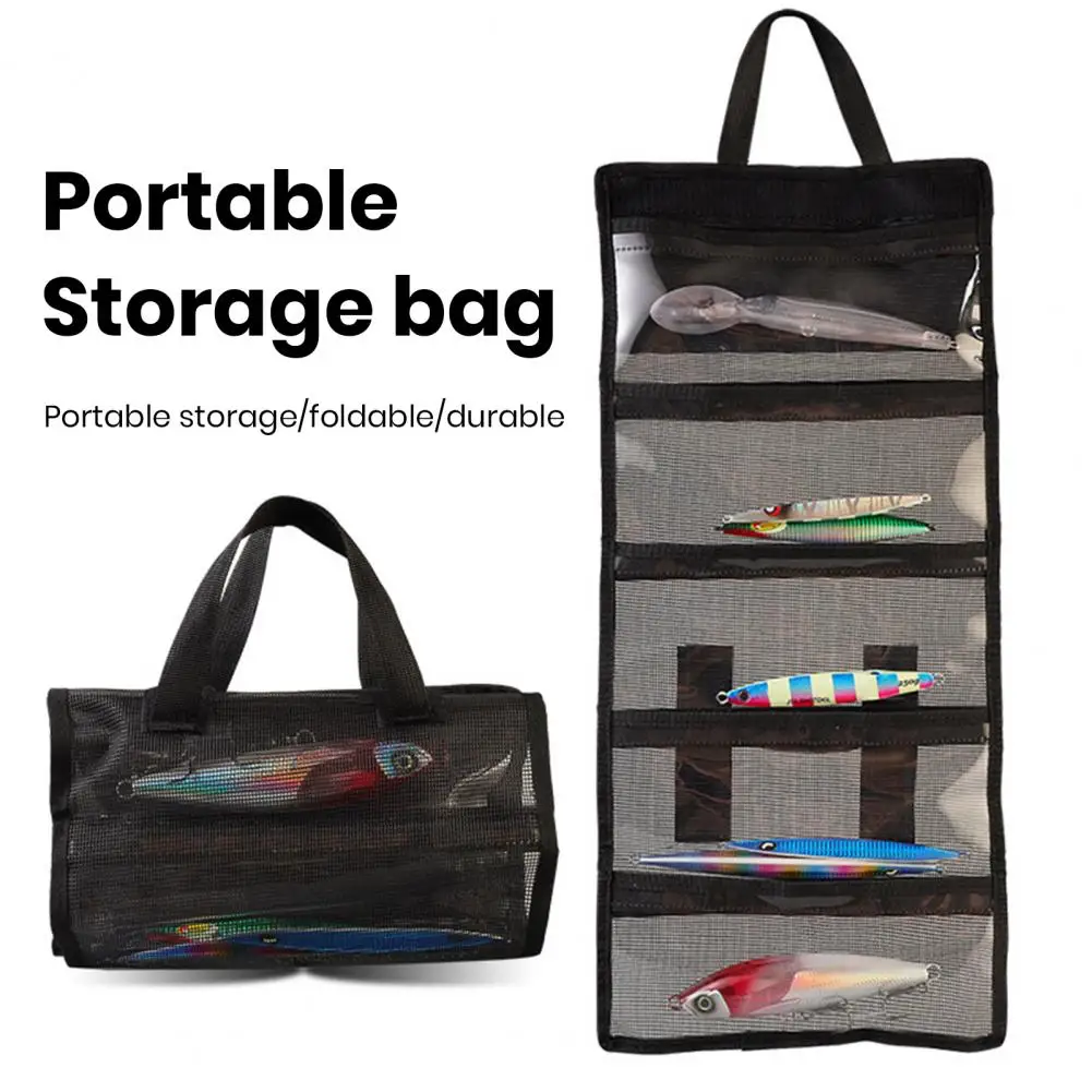 Fishing Bait Bag  Fishing Lure Bag with Handle Capacity Bait Organizer Transparent Design for Easy Access for Anglers