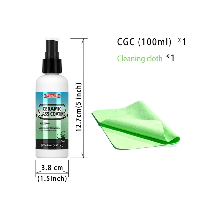 Hydroshine Keramik-Glasbeschichtung, Nano-Kristall-Beschichtung, Fenster, Polierflüssigkeit, glasbeschichtet, Kristall, hydrophob, staubdichtes Mittel