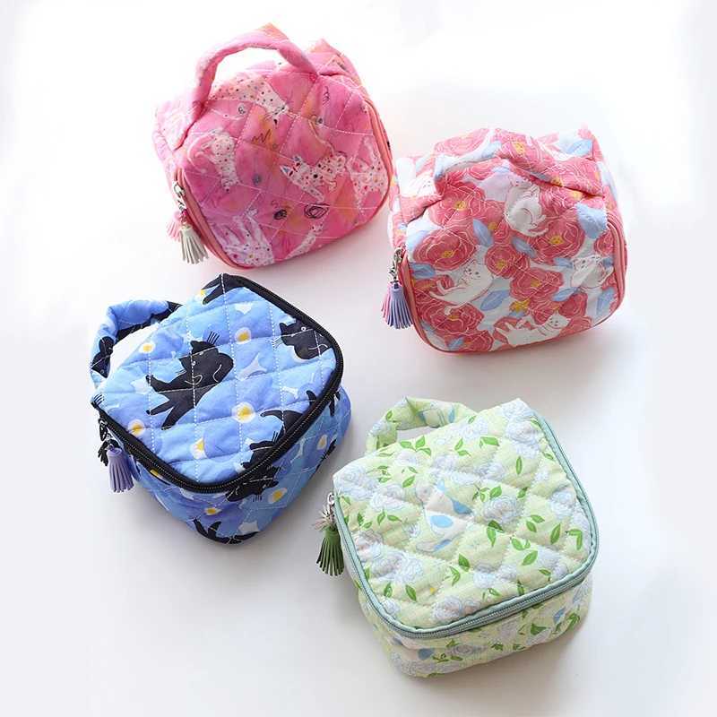 

2025 New Cute Printed Portable Cosmetic Bag Women's Portable Toiletries Skin Care Products Storage Bag Home Organizer