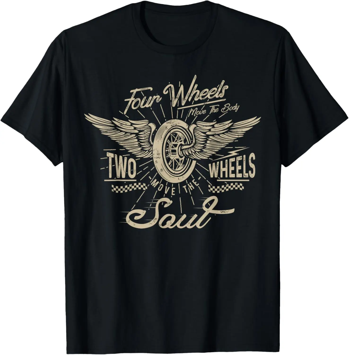 

two wheels move the soul vintage motorcycle biker gift T-Shirt Motorcycle
