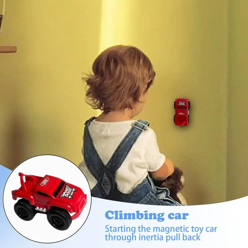 Voiture d'escalade murale à inertie magnétique, jouet d'escalade à inertie, voiture anti-Stress pour enfants, garçons et filles