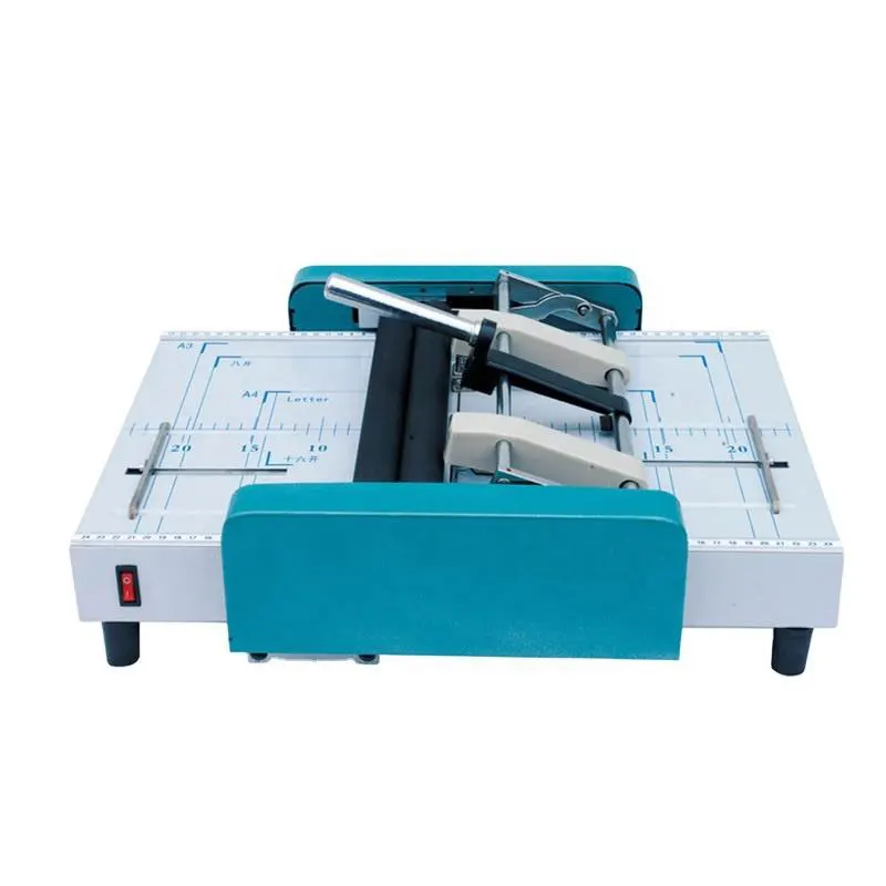 Folding Stapler Binding Machine CG8200 Manual A3 Paper Booklet Maker Machine Stapling Folding Machine