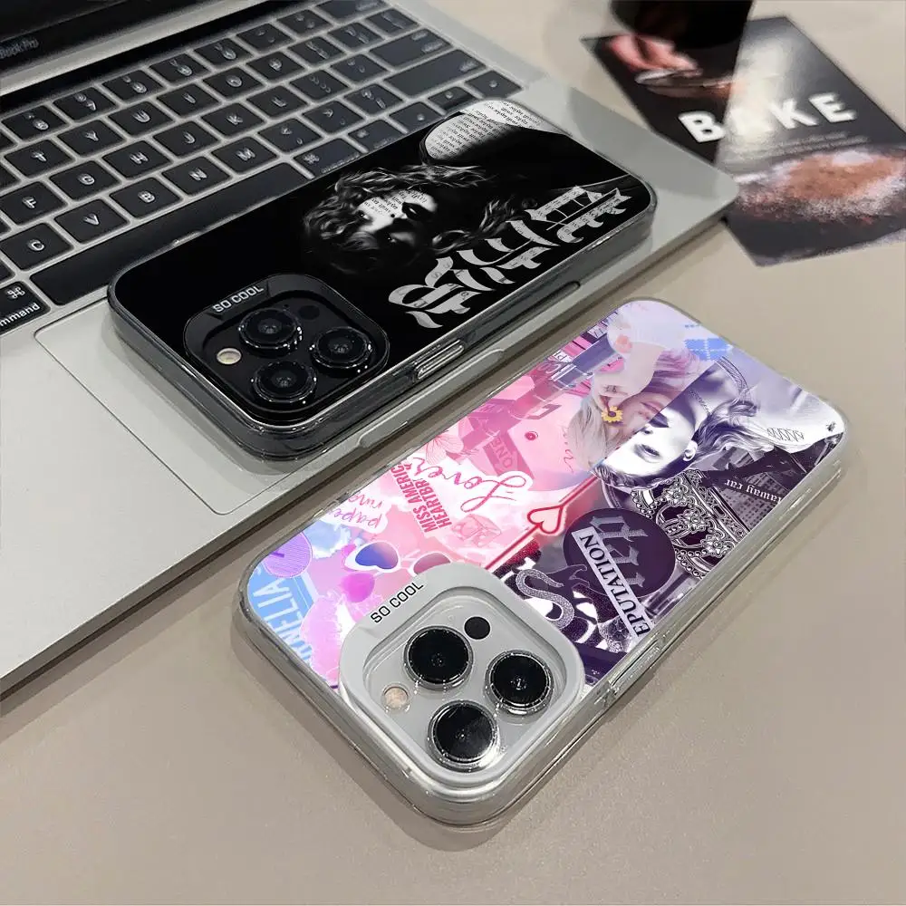 

Модный чехол для мобильного телефона T-Taylor для iPhone 16, 15, 14, 13, 12, 11 X XR XS 8 7 Pro Max Plus, полупрозрачный смартфон с цветной печатью