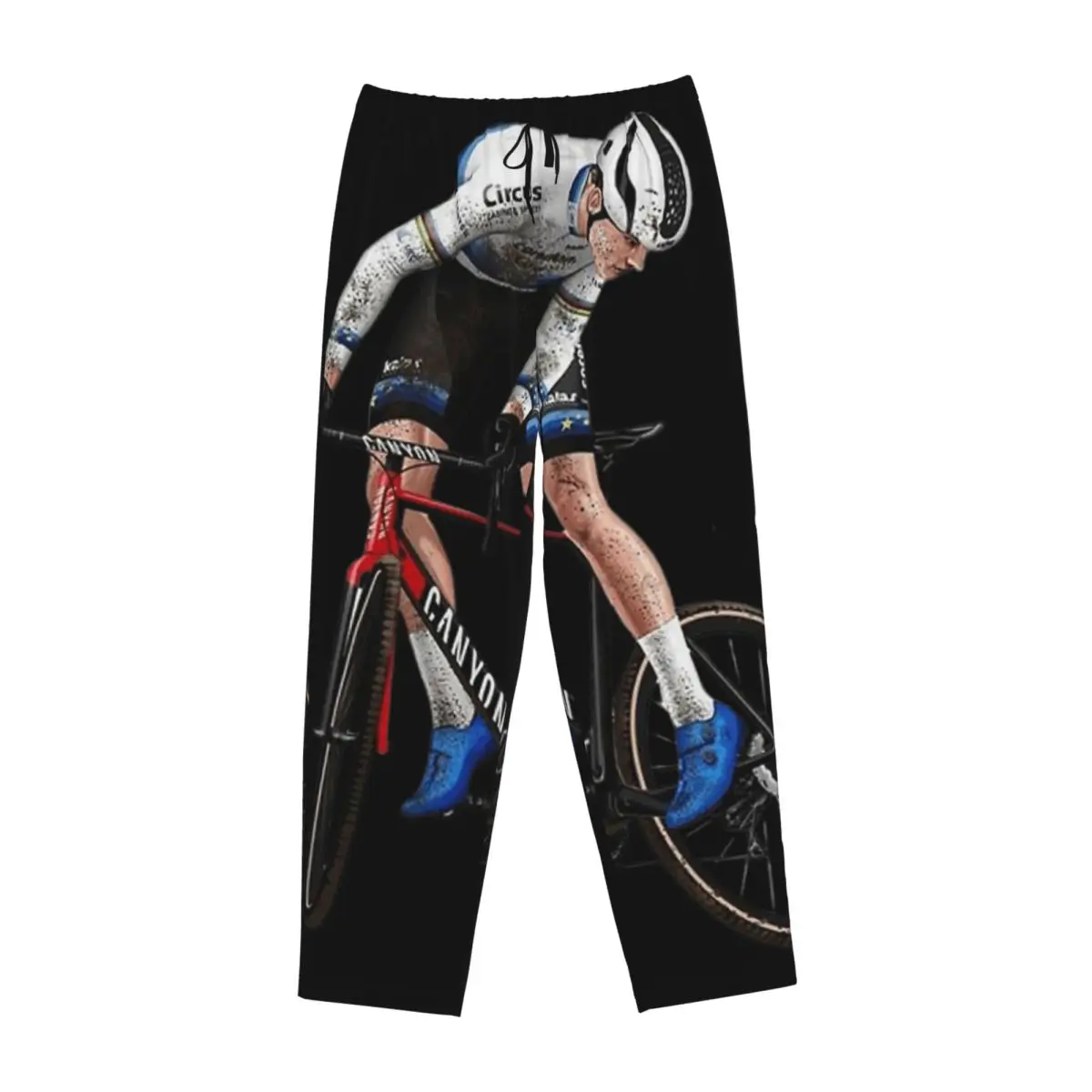 

Custom Mathieu Van Der Poel Women Pajama Pants Lounge Sleep Sleepwear Bottoms with Pockets