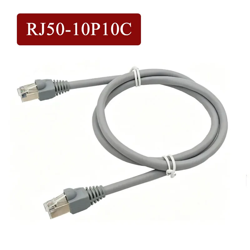 RJ50 10 Core Network Cable Pure Copper 10P10 Crystal Head STP Double Shielded Line10Pin Enternet Cable Round Wire OD6.0