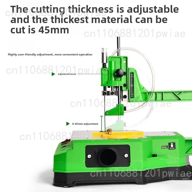 Cordless Lithium-ion Jig Saw Electric Jig Saw Multi-function Desktop Wood Cutting Machine Household Woodworking Hollowing Tool
