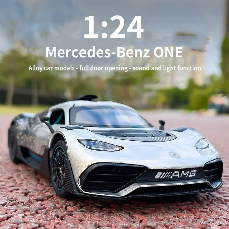 1/24 Mercedes-benz One Alloy Car Model Car Children\'s Toy Car Open Gift Ornaments Metal Sound And Light Simulation Collectibles