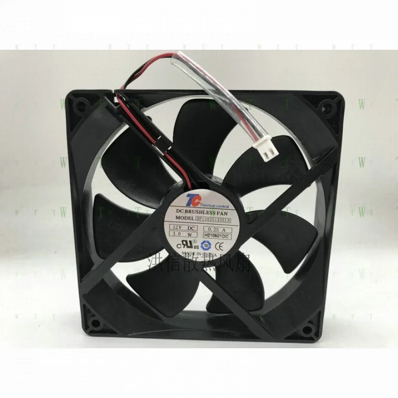 

H 1 шт. TC Тепловое управление DF1202512SELN DC12V 0,25A 3,0 Вт бесшумный вентилятор