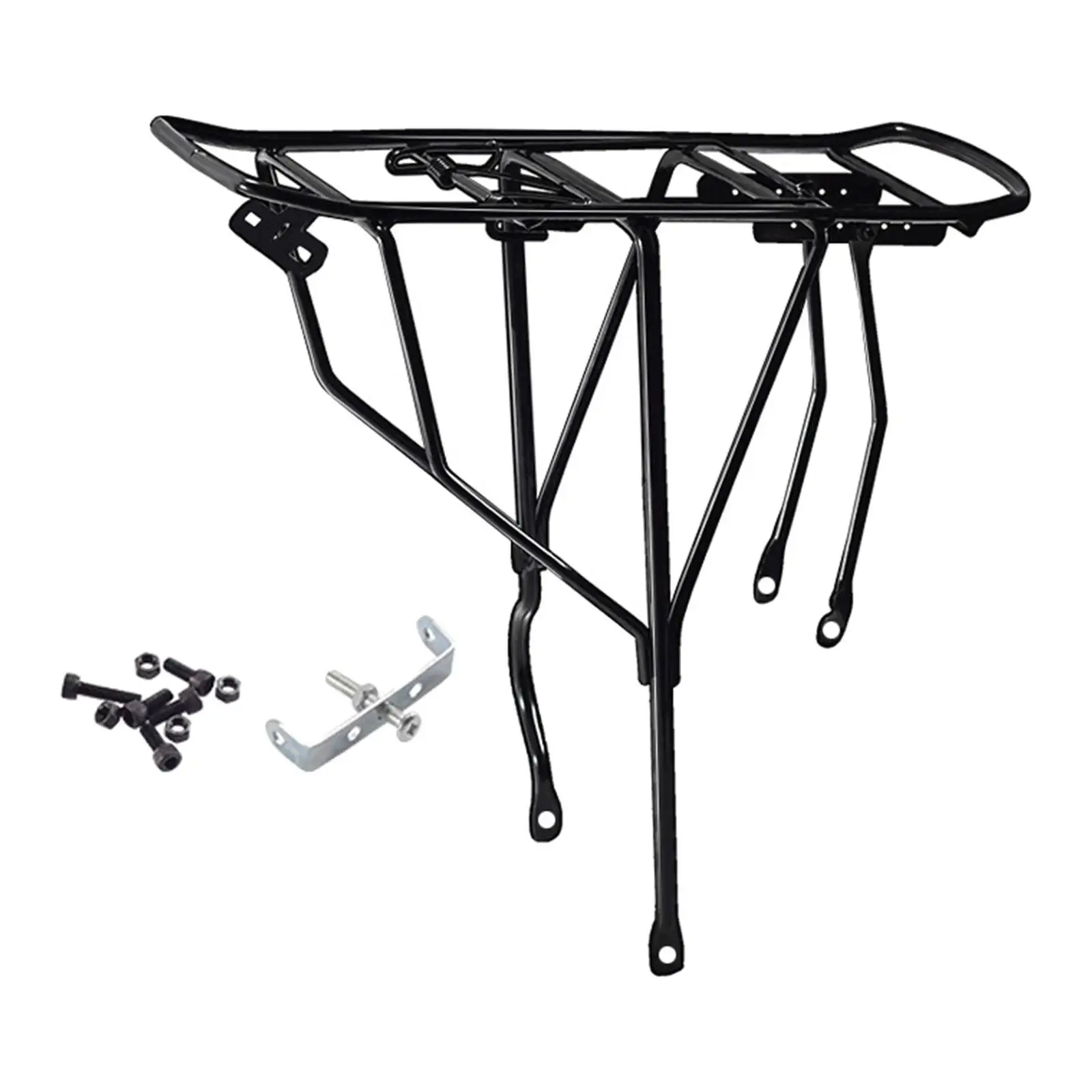Rear Bike Rack Bicycle Carrier Rack Replacement Part Steel 250kg Heavy Duty Carrier Biking Riding Bicycle Rear Cargo Rack