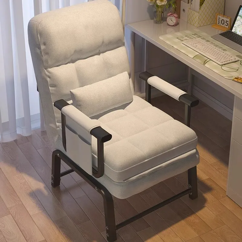 Cadeira de escritório dobrável nórdica, moderna e confortável, cadeiras para sala de jogos, encosto ajustável, reclinável ergonômico, móveis de escrit