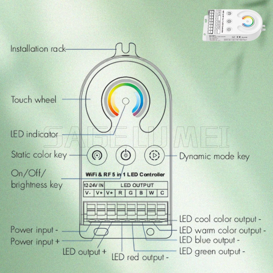 5IN1 12V-24V 2.4G T…