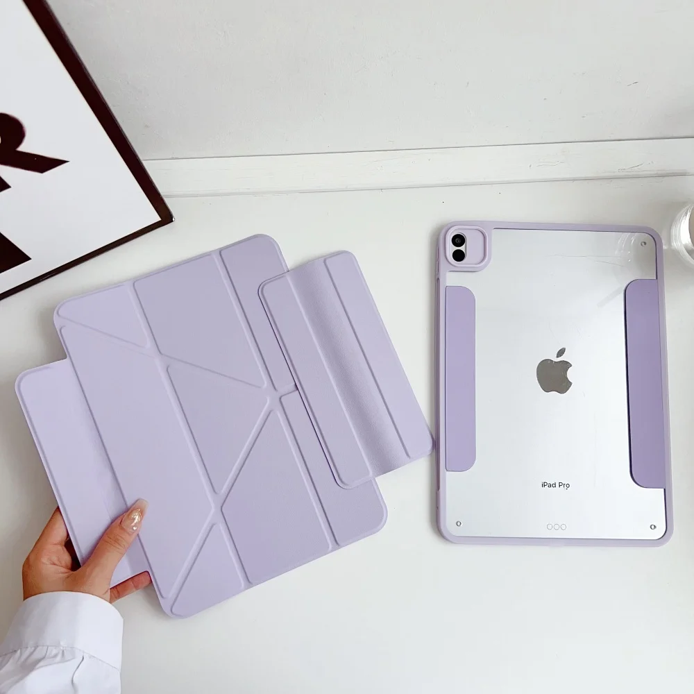 

Tablet Case for iPad Pro 12.9 M2 Cover 11 10th Magnetic Split Shell Air 13 6 5 4 3 2 2024 10.9 2021 9th 8th 7 Transparent Funda