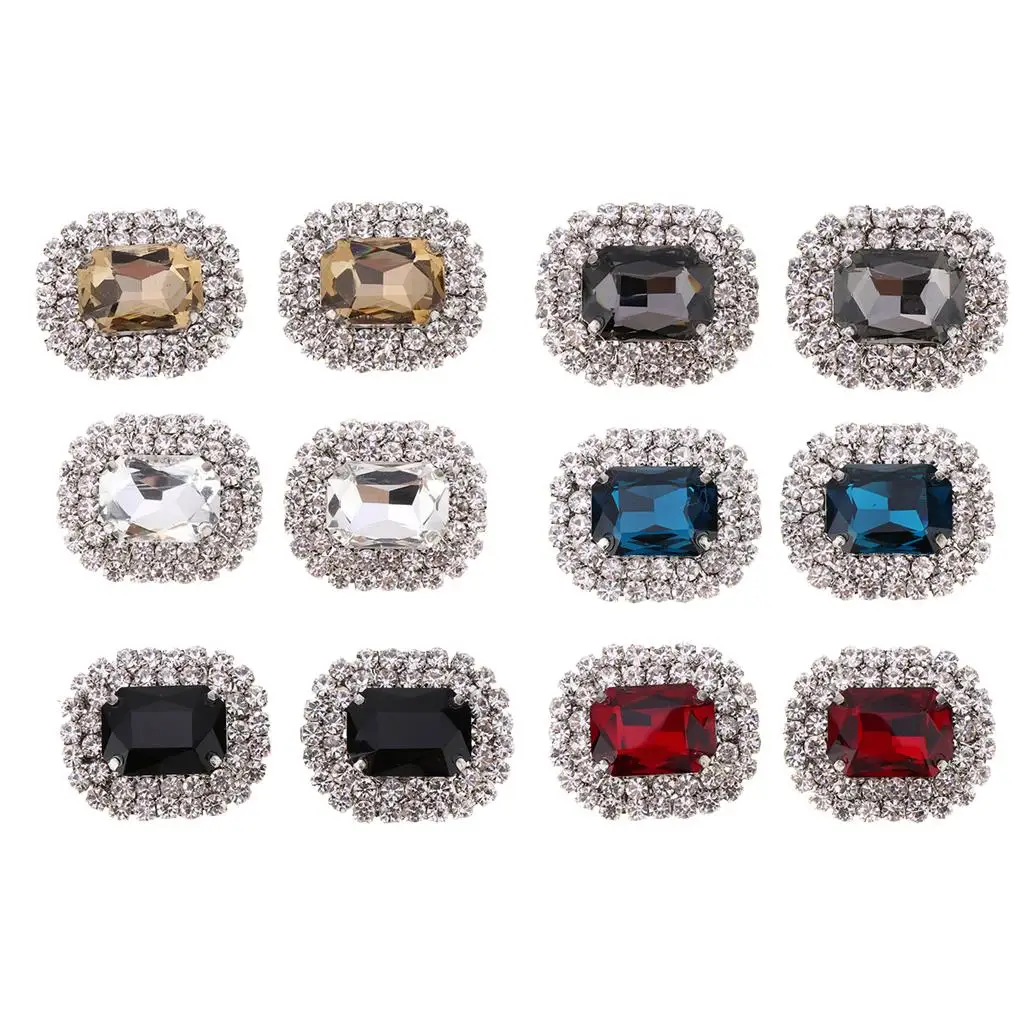 

Stylish Removable Rhinestones Shoe Clips Crystal Shoe Buckles for Wedding Party Prom
