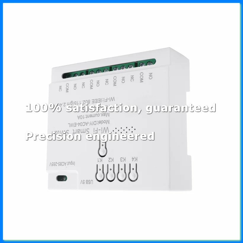 4CH WiFi Smart Switch RF433 85-265V 2.4G WiFi Home Automation Module for IFTT Home-A73M