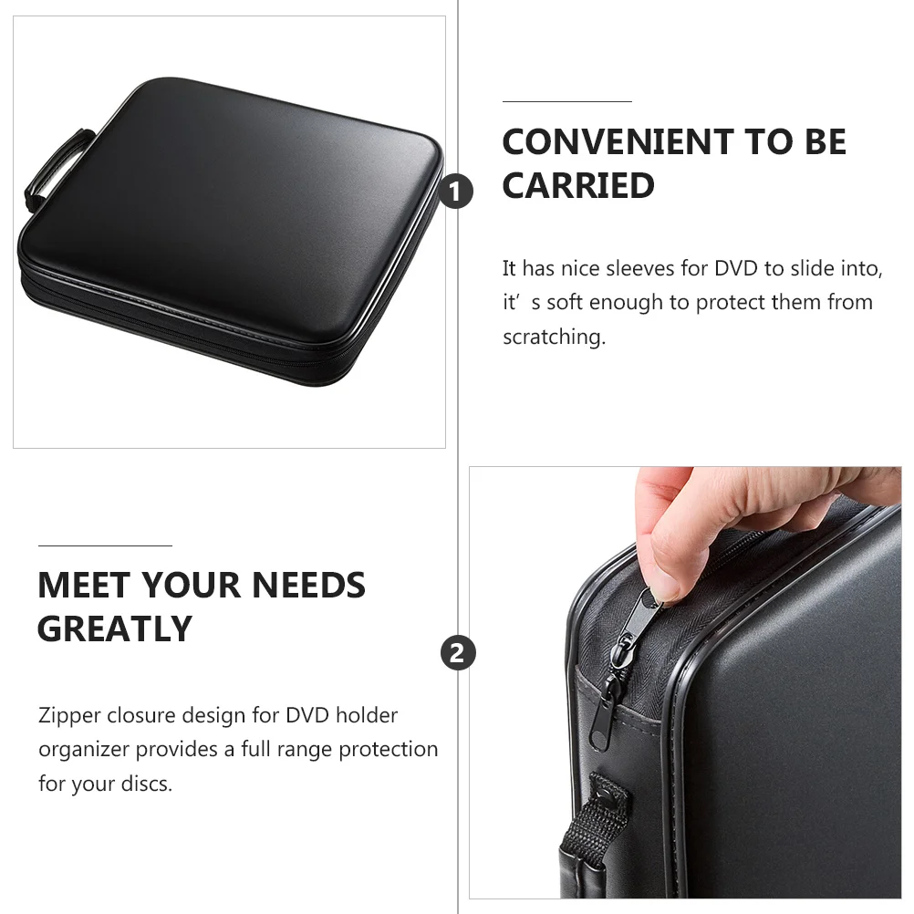 160 Capacity CD Case Movie CD Storage Pouch Portable DVD Organizer for Car