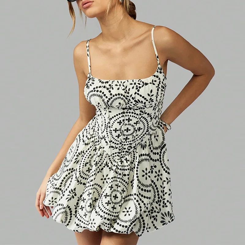 Losse lange mouwen kleurblokken zomer nieuwe dames jarretel vierkante hals knielengte modieuze en comfortabele jarreteljurken