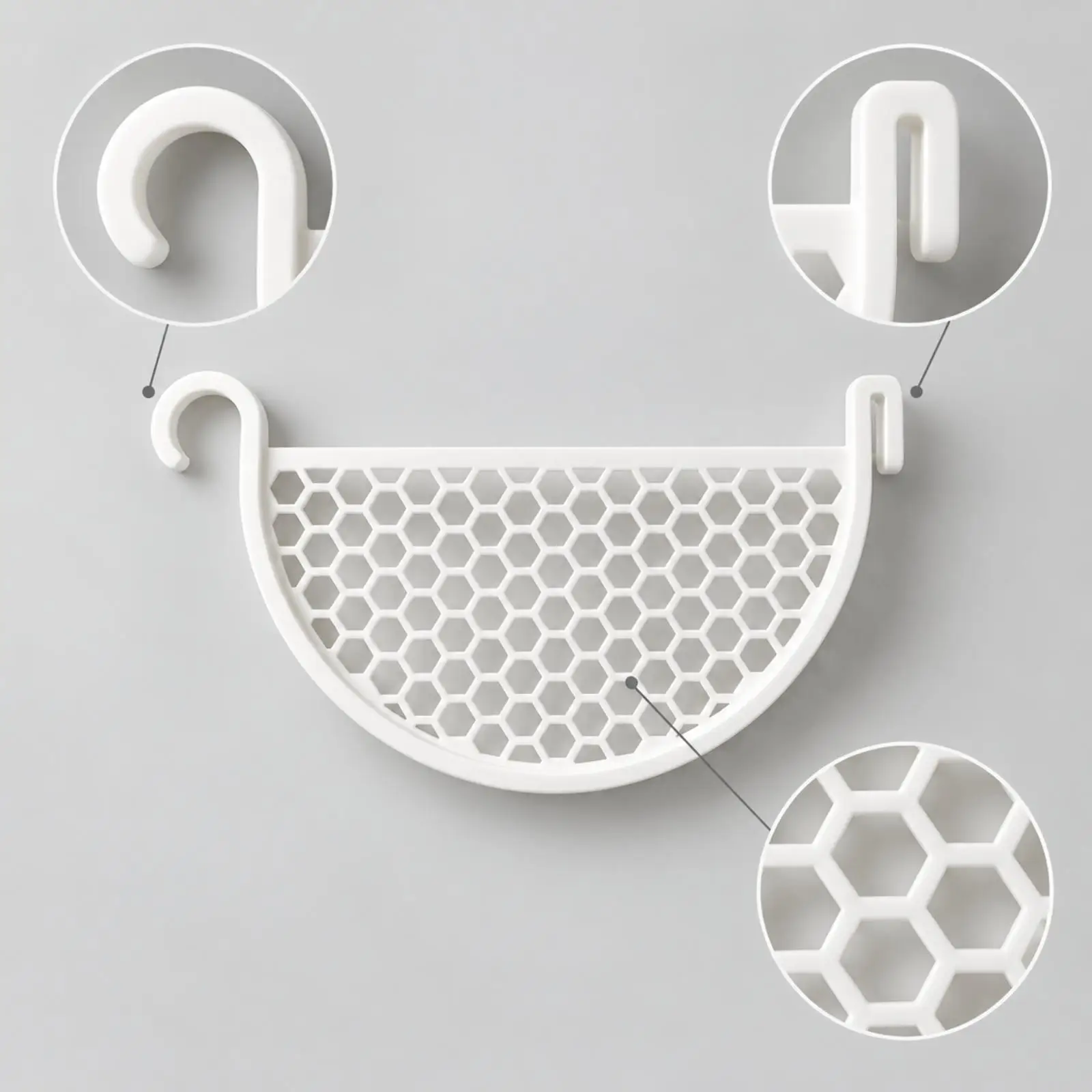Honeycomb Mesh Gutter Guard with Mounting Hooks Clog-Preventing Semicircular Roof Gutter Leaf Guard Easy to Install Lightweight