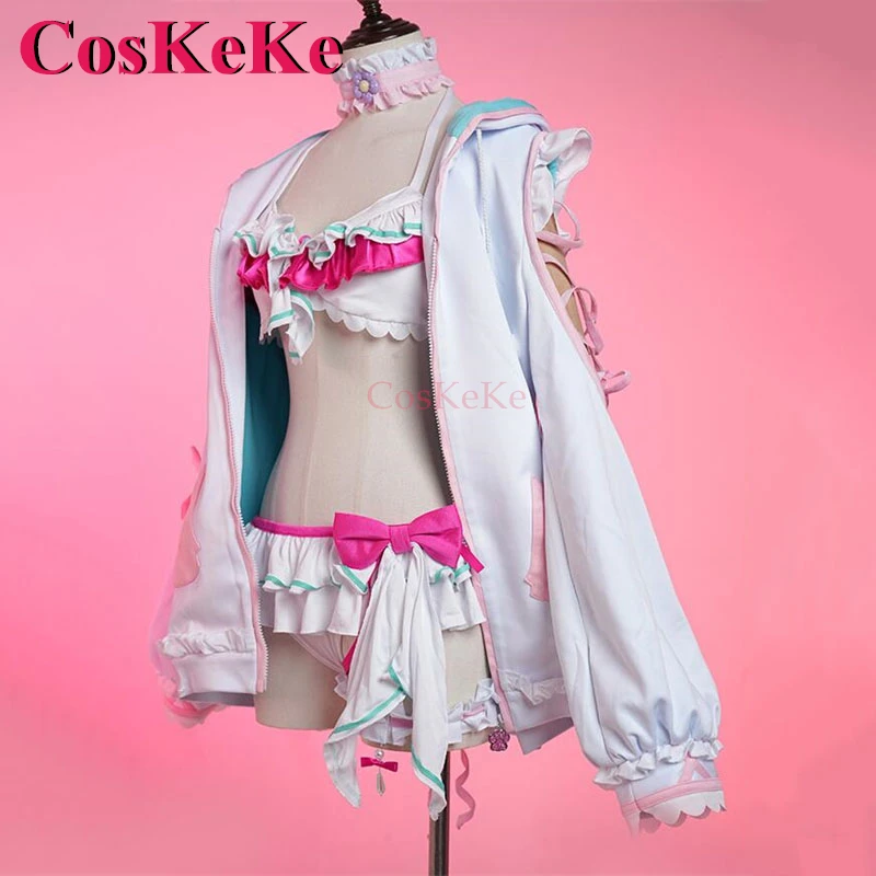 CosKeKe Hakui Koyori Cosplay Anime VTuber Hololive Costume Lovely Sweet Outfit Full Set Activity Party Role Play Clothing XS-XXL