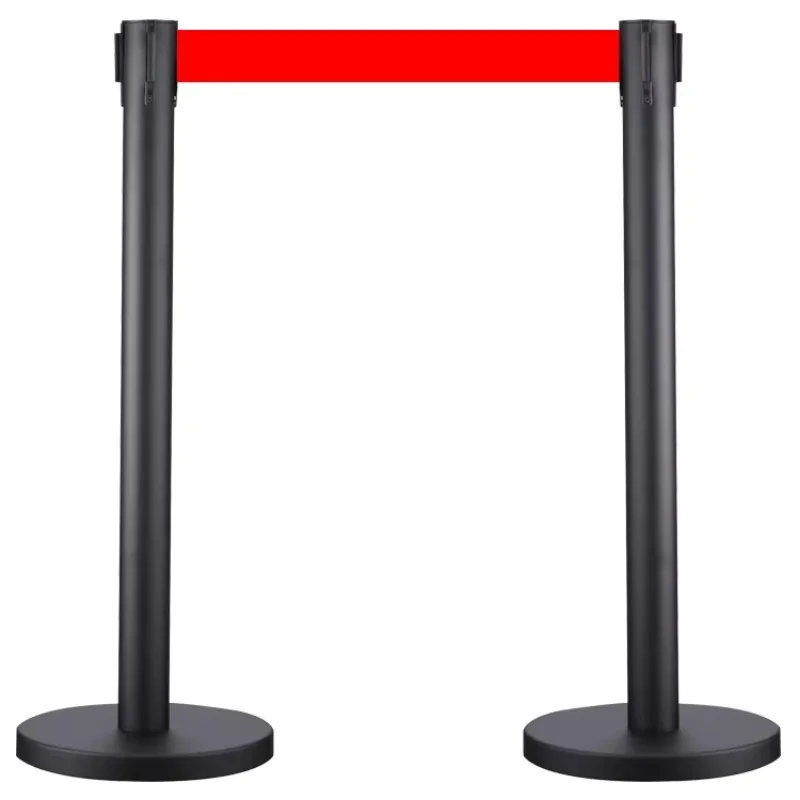 1pcs Active Queue Post Advanced Steel Rod Heavy Duty Pillar Crowd Control Post Guardrail with Retractable Belt