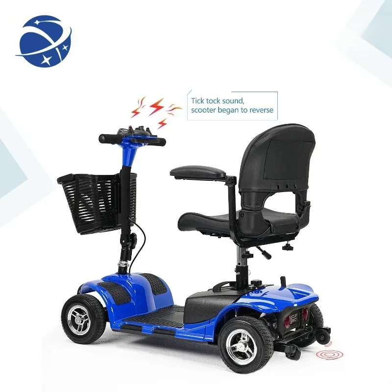 

4 Wheel Mobility Scooter Electric Power Mobile Wheelchair for Seniors Adult Elderly Folding Compact Travel Scooter with Basket