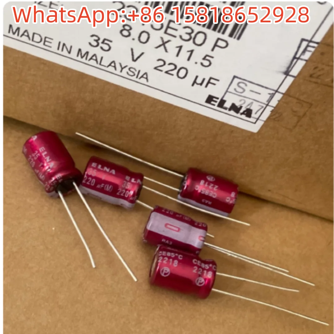 5pcs 220UF 35V Japan ELNA audio capacitors 35V220UF 8*12 RA3 purple and red gown