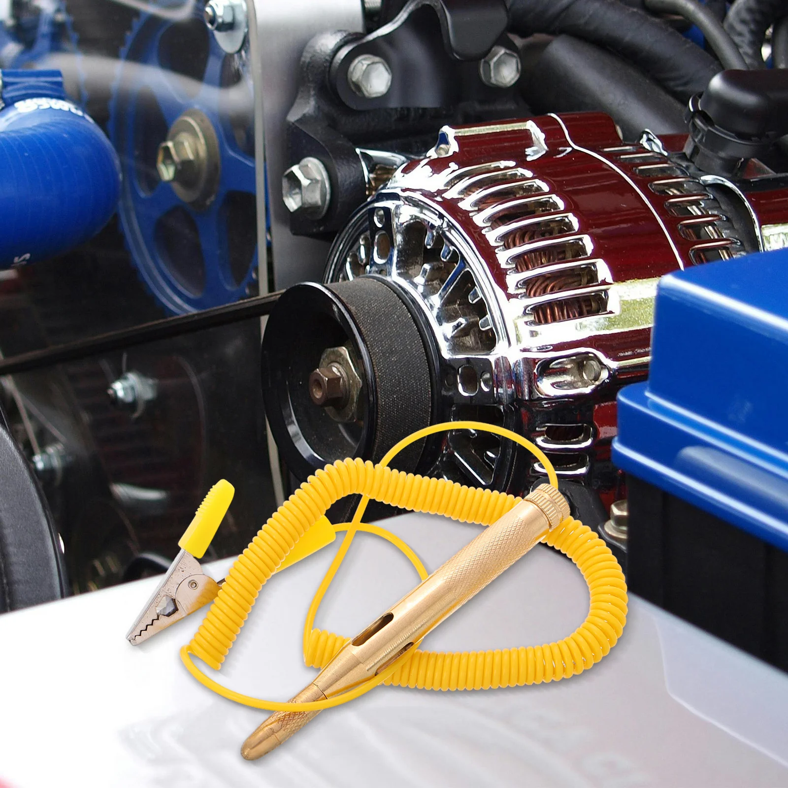 Автомобильный измеритель напряжения, ручка 6 В, 12 В, 24 В постоянного тока, тестер автомобильных цепей, удлиненный пружинный провод, портативный преобразователь предохранителей для автомобиля, грузовика