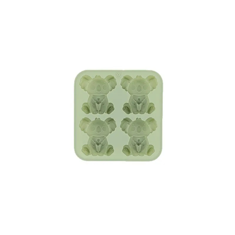 4-hole Koala Small Animal Series Silicone Mold Fondant Chocolate Mousse Food Grade Silicone Soap Mold Baking Accessories