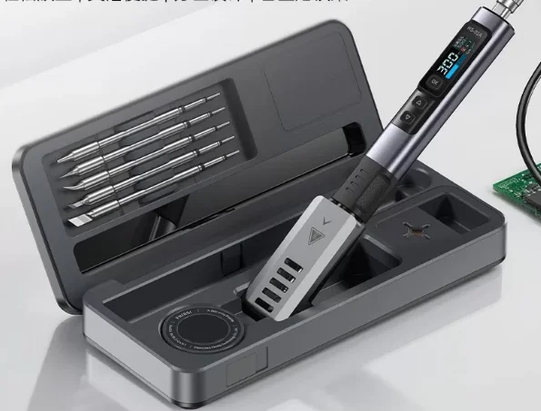 Intelligent electric soldering iron HS-02A/B mobile workbench storage box soldering iron set