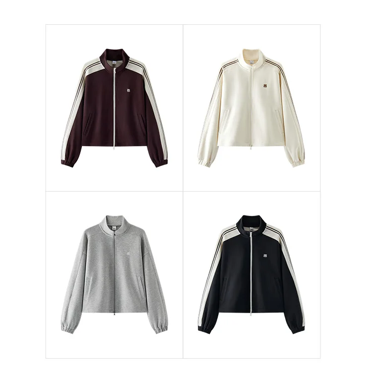 Semir Jacke für Damen, Kordelzug, College-Stil, Stehkragen, Textur, sportlich, 2025, Herbst-Oberbekleidung, Damenbekleidung, Tops für Damen – Detail 15