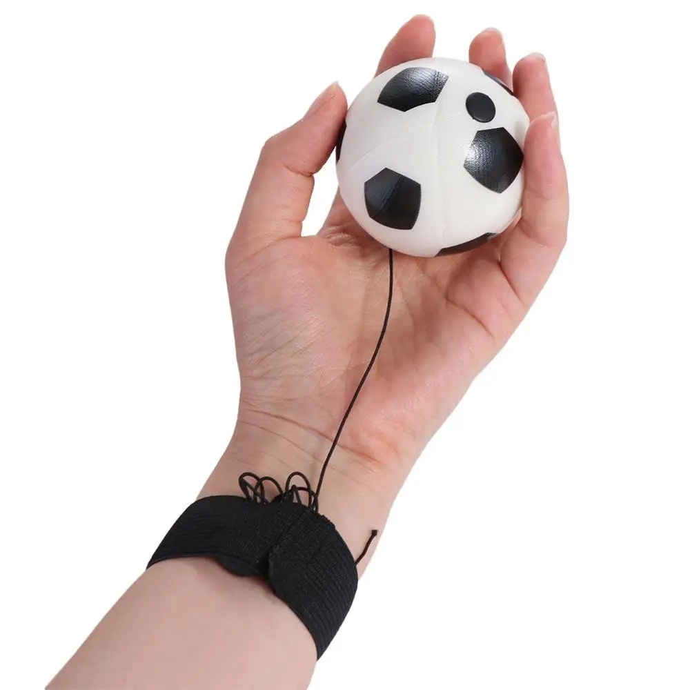 Pelota de retorno que rebota elástica en cuerda, juego de pelota de mano, pelota de rebote de mano aburrida, pelota hinchable de tenis y baloncesto con correa elástica