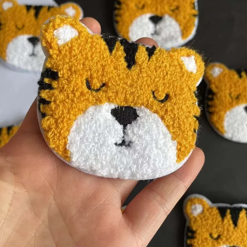 Parche bordado tigre rayas – apliques de coser para ropa y mochila - imagen 4