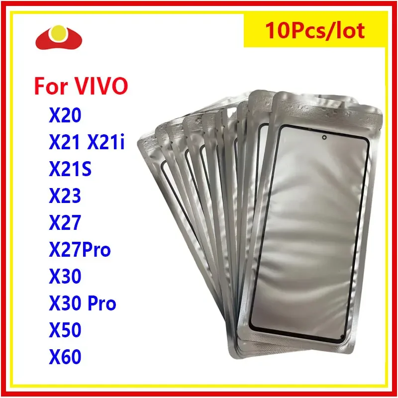 

10pcs Front GLASS + OCA LCD Outer Lens For VIVO X60 X50 X30 X27 Pro X23 X21S X21i X20 Touch Screen Panel Repair Parts