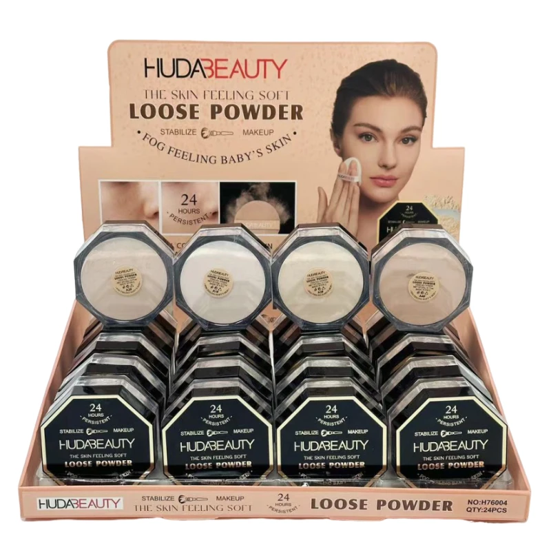 4-color Loose Powder Huda Setting Matte Powder Oil-control Skin Natural Makeup Effect Face Concealer Soft Stabilize Cosmetics