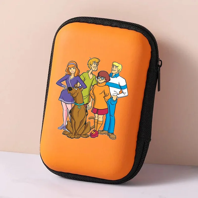 Sac de rangement Scooby Doo imprimé dessin animé, étui de protection pour câble de données, chargeur, écouteurs de voyage, boîte organisatrice de cartes portable, sacs cadeaux