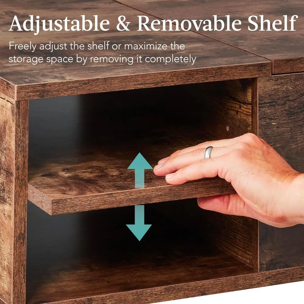 Best Choice Products Lift Top Coffee Table, Wooden Mid-Century Modern Multifunctional Accent Table for Living Room w/Hidden Stor