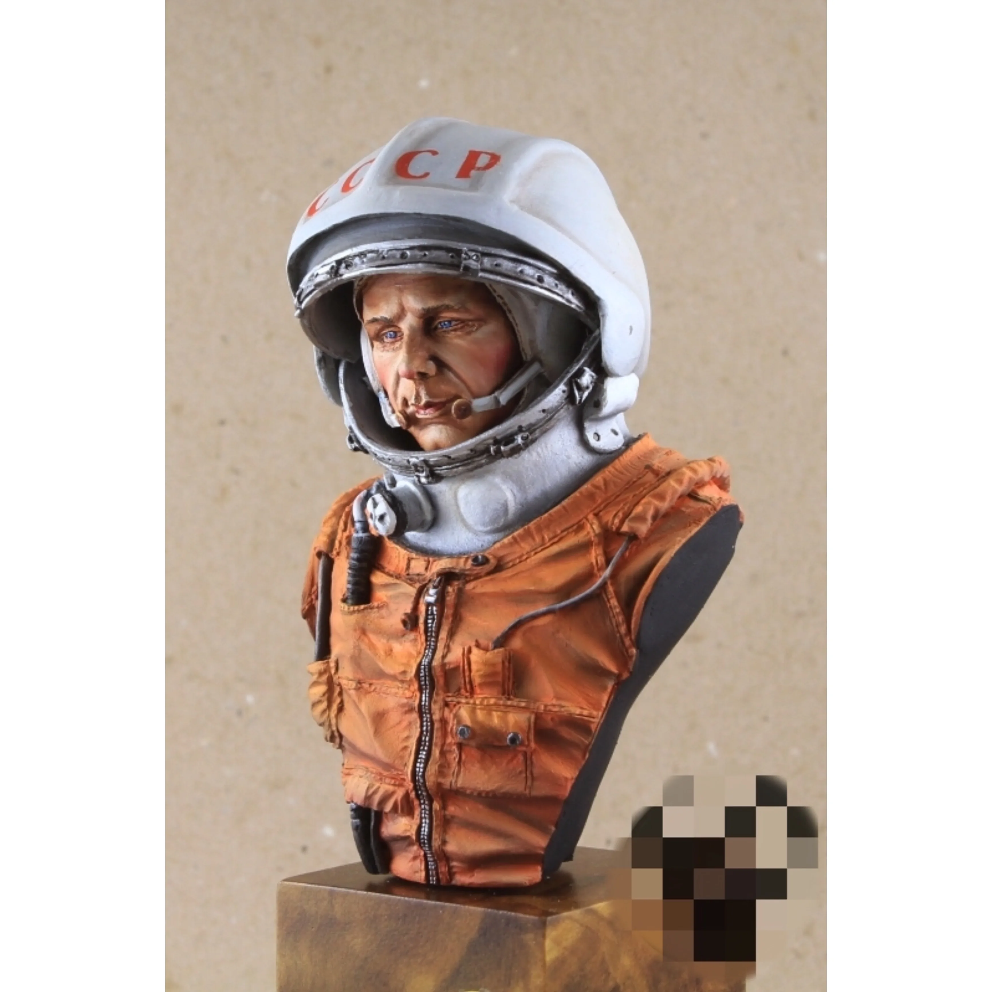 Kit de montaje de figura de resina fundida a presión, juguete de bricolaje, busto de astronauta, sin pintar, 1/9