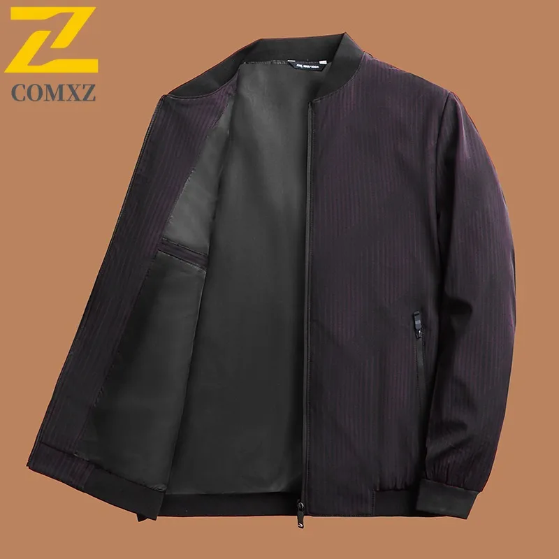 

COMXZ Premium Stand Collar Mens Jacket Commute Office Comfortable Trench Coat Fashion Travel Lightweight Durable Autumn Clothing