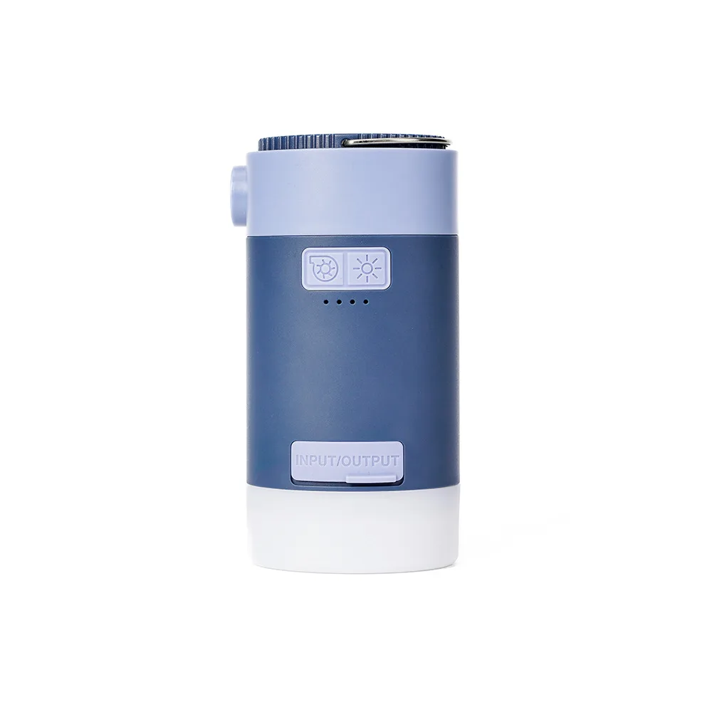 Portable Solar Air Pump, Inflator & Vacuum Pump with LED Light, Rechargeable Outdoor Use