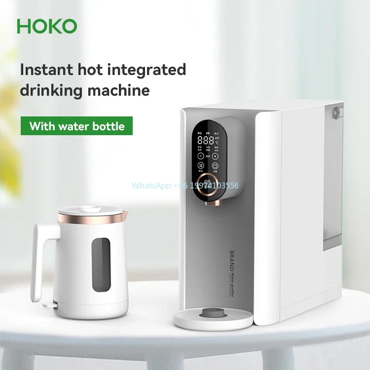 

countertop home alkaline Hydrogen water purifier filter with water bottle Instant reverse osmosis ro water purifier
