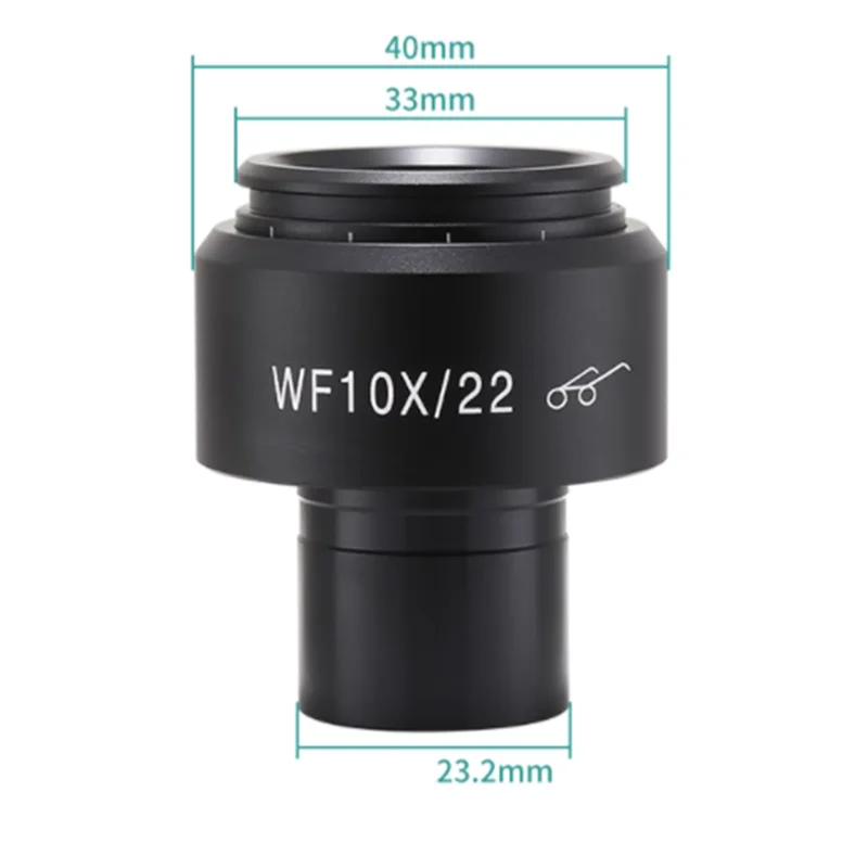 1PC Diopter-Adjustable WF10X /22 High Eyepoint Eyepiece with Eye Cups for Biological Microscope 22 mm Fully Coated Ocular