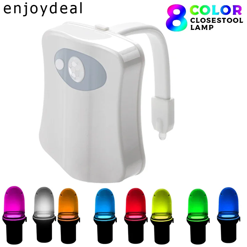 

Lighting Toilet Light Led Night Light Human Motion Sensor Backlight For Toilet Bowl Bathroom 8 Colors Backlight For Kids Child