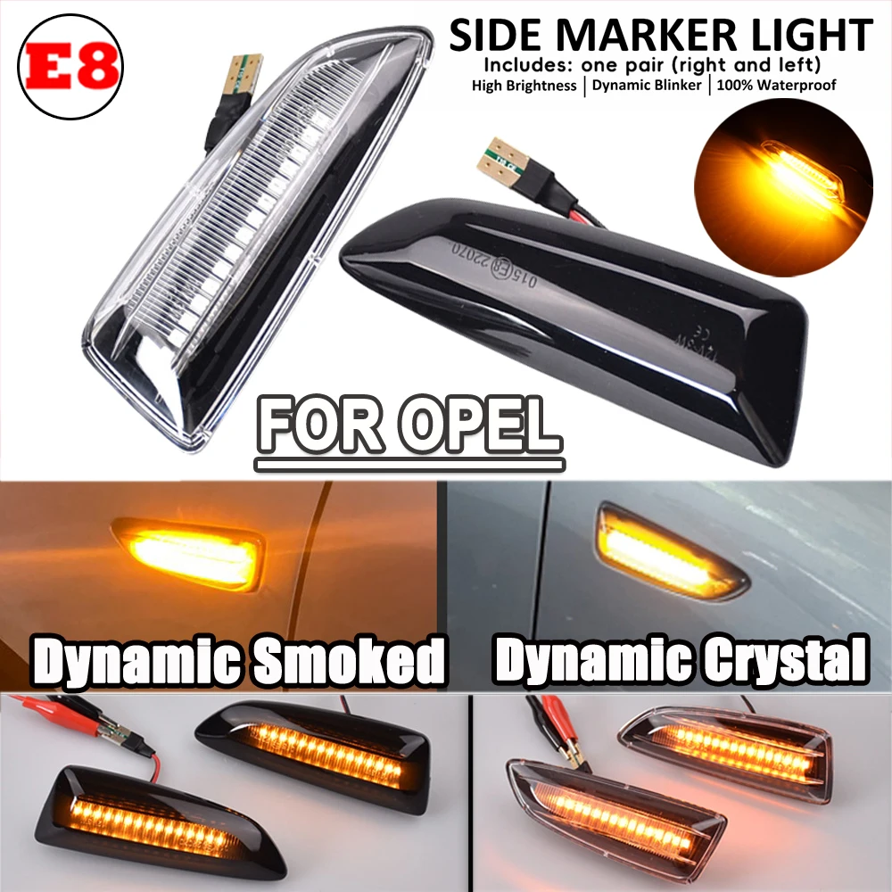 Lampada di posizione laterale a LED dinamica per indicatori di direzione per Opel per Vauxhall Astra J K Crossland X Grandland Insignia B Zafira C