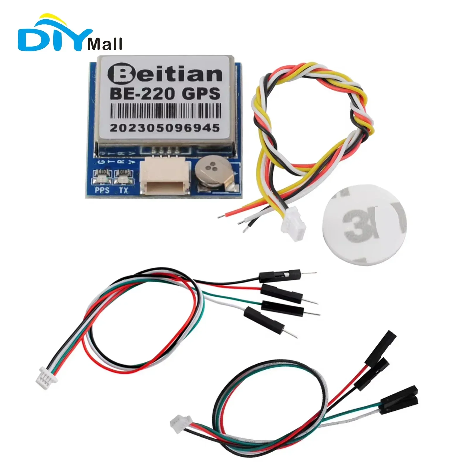 DIYmall GPS Module BE-220 M10050 Ultra-low Power GNSS Receiver for Vehicle Drones (pack of 1)