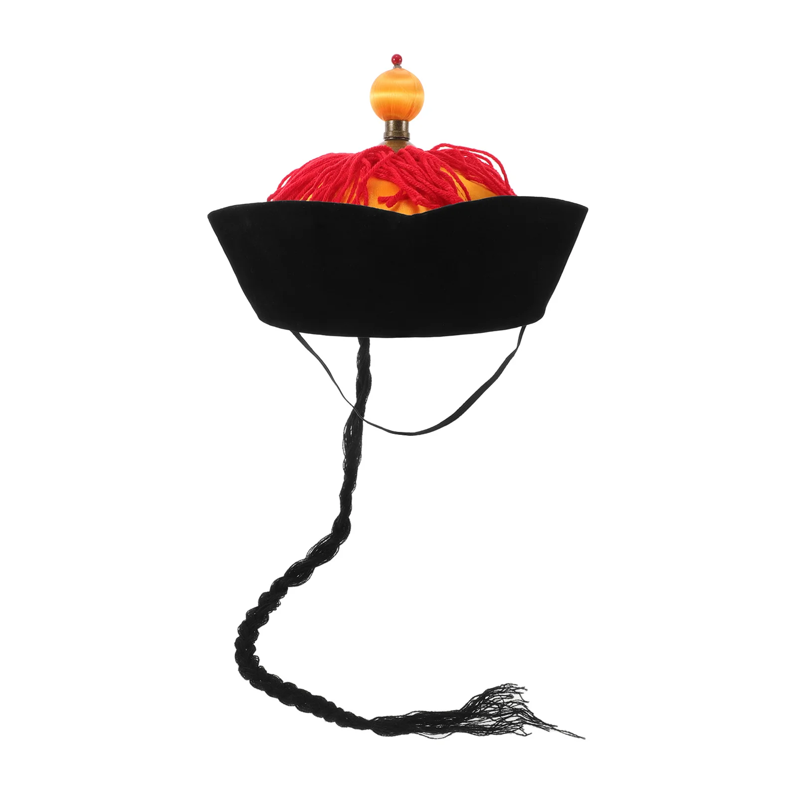 

Черная китайская императорская шляпа, древняя традиционная шляпа ханьфу, косплей, ролевая игра, сценические принадлежности для вечеринок