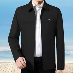 2024 Solid Business Men's Jacket Male Slim Fit Outerwear Men Zip Up Jacket Men Spring Thin Jacket Men's Clothing