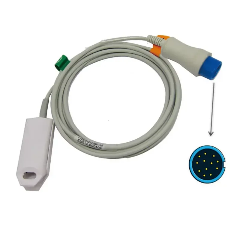 Spo2 Probe Sensor Cable Compatible with Comen Star 8000E 12 Pin New Adults/children/ Finger Clip
