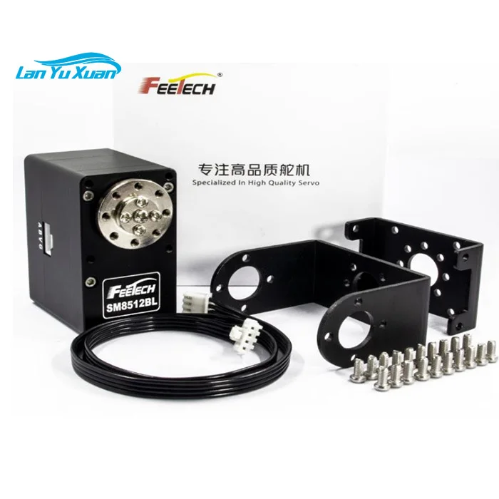 SM8512BL Feetech Metal Case Steel Gear 12V 85kg Brushless RS485 Serial Bus Servo for Rc Transmitter and Receiver/airplane Engine