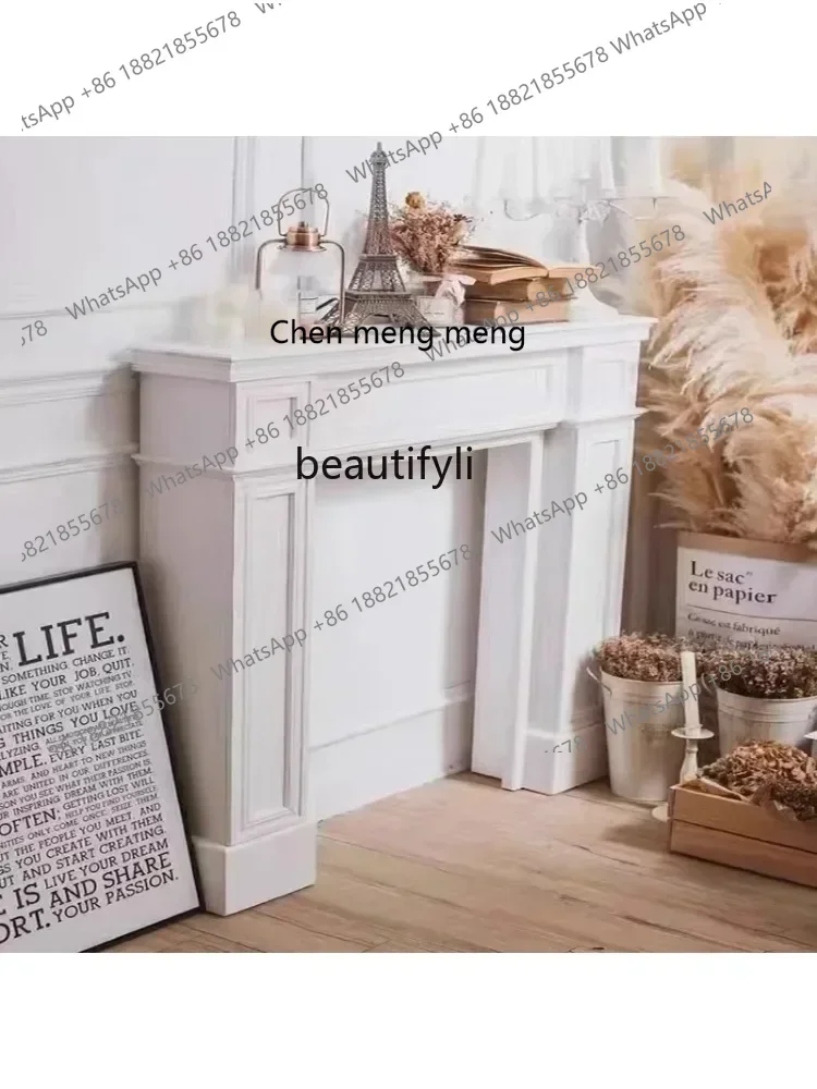 

D178 American retro solid wood fireplace decorative cabinet, bed and breakfast living room entrance table, old French style