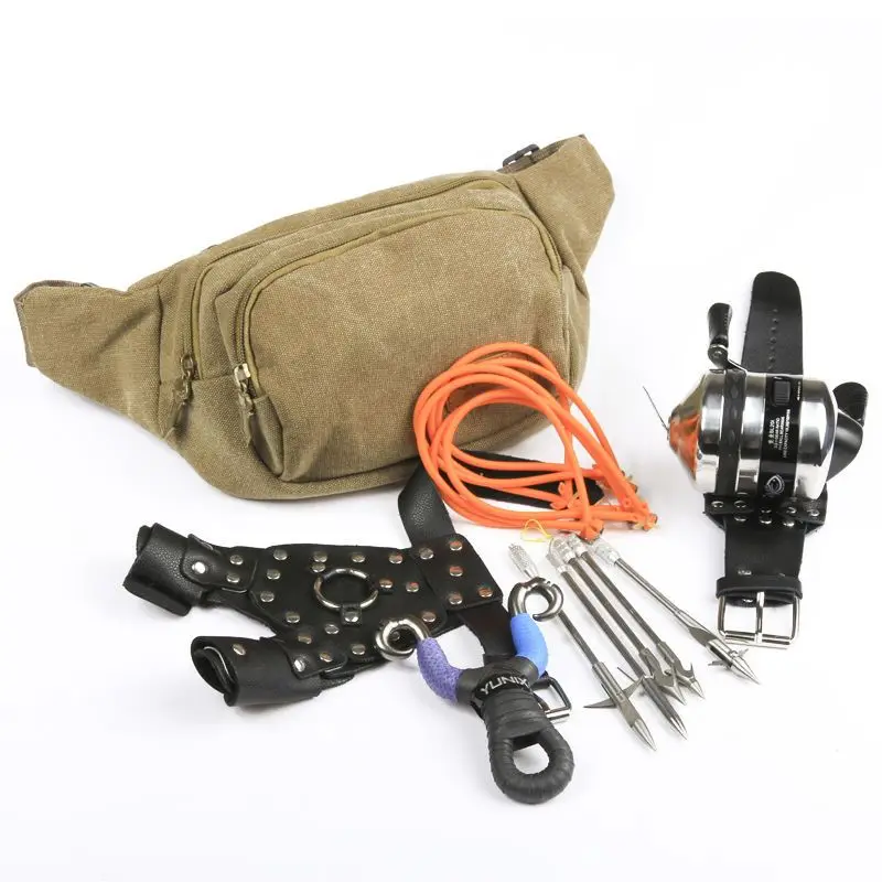 

Hunting Shooting Fishing Bag Multifunctional Vintage Canvas Fish Shooting Crossbody Bag Slingshot Fish Shooter Equipment Bag