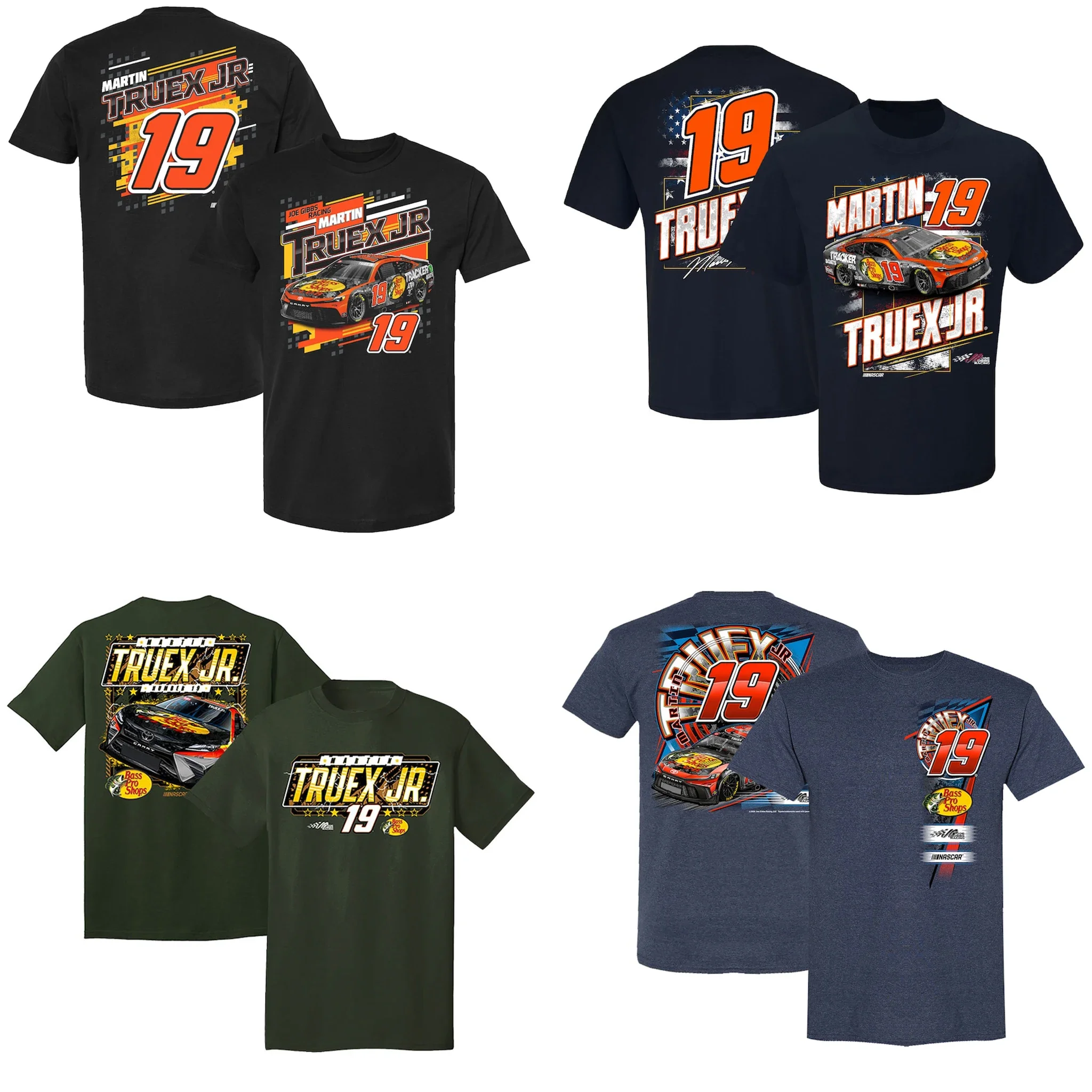 Martin Truex Jr 19 Motor Sports Racing Men's Athletic Lightweight Cotton Classic Short Sleeve Crewneck T-Shirt Tee Shirt